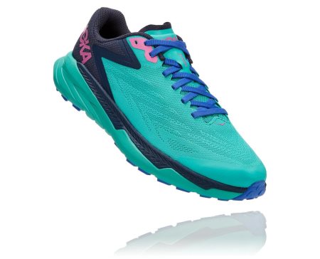 Hoka One One Zinal Ženske Trail Tekaški Čevlji Turkizna / Oranžna SI-927310Y